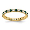14k 1/2 carat Lab Grown Diamond VS/SI+ G+ and Lab Created Alexandrite Size 7 Eternity Band