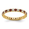 14k 3/8 carat Lab Grown Diamond VS/SI+ G+ and Lab Created Ruby Size 5 Eternity Band