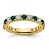 14k 1 carat Lab Grown Diamond VS/SI+ G+ and Lab Created Alexandrite Size 6.5 Eternity Band