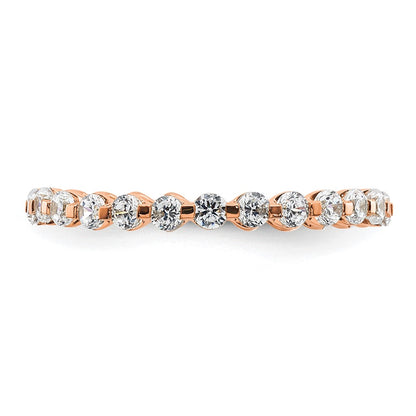 True Origin 14K Rose Gold 7/8 carat Lab Grown Diamond VS+ F+ Size 6 Complete Eternity Band