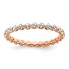 True Origin 14K Rose Gold 7/8 carat Lab Grown Diamond VS+ F+ Size 7 Complete Eternity Band