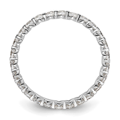 True Origin 14K White Gold 7/8 carat Lab Grown Diamond VS+ F+ Size 8 Complete Eternity Band
