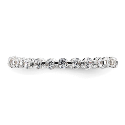 True Origin 14K White Gold 7/8 carat Lab Grown Diamond VS+ F+Size 6 Complete Eternity Band