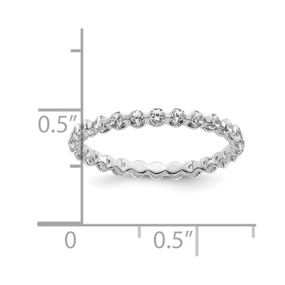 True Origin 14K White Gold 7/8 carat Lab Grown Diamond VS+ F+ Size 8 Complete Eternity Band