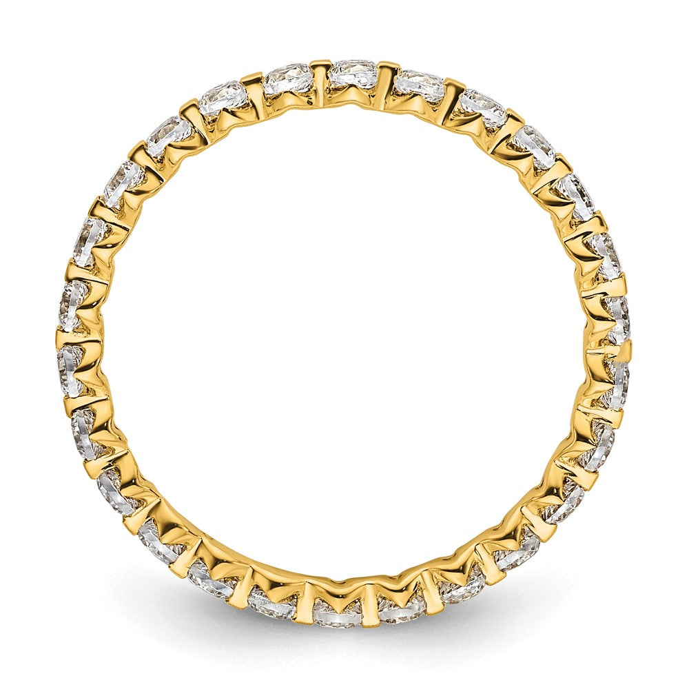 True Origin 14K Yellow Gold 7/8 carat Lab Grown Diamond VS+ F+ Size 8 Complete Eternity Band