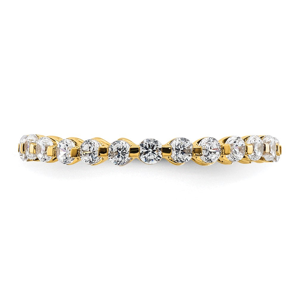 True Origin 14K Yellow Gold 7/8 carat Lab Grown Diamond VS+ F+ Size 8 Complete Eternity Band