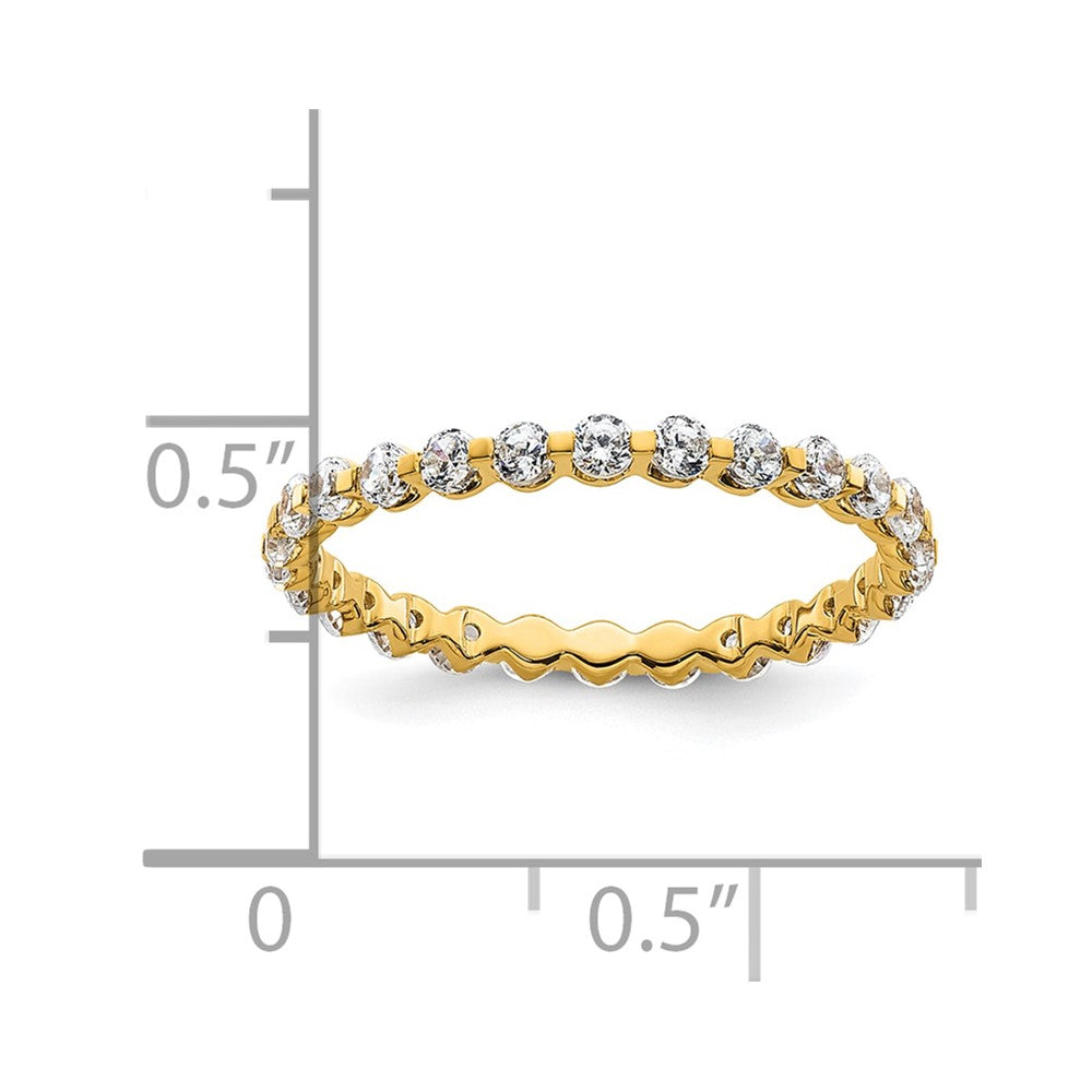 True Origin 14K Yellow Gold 7/8 carat Lab Grown Diamond VS+ F+Size 6 Complete Eternity Band