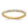 True Origin 14K Yellow Gold 7/8 carat Lab Grown Diamond VS+ F+Size 6 Complete Eternity Band
