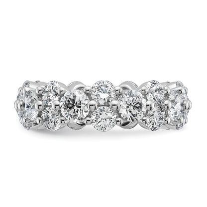 True Origin 14K White Gold 3 1/5 carat Lab Grown Diamond VS+ F+ Complete Size 4 Eternity Band