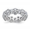 True Origin 14K White Gold 3 1/5 carat Lab Grown Diamond VS+ F+ Complete Size 4 Eternity Band