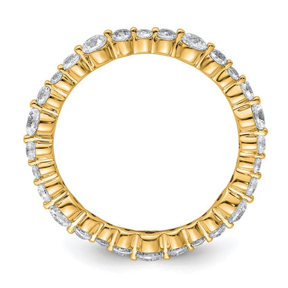 True Origin 14K Yellow Gold 1 carat Lab Grown Diamond VS+ F+ Size 7 Complete Eternity Band