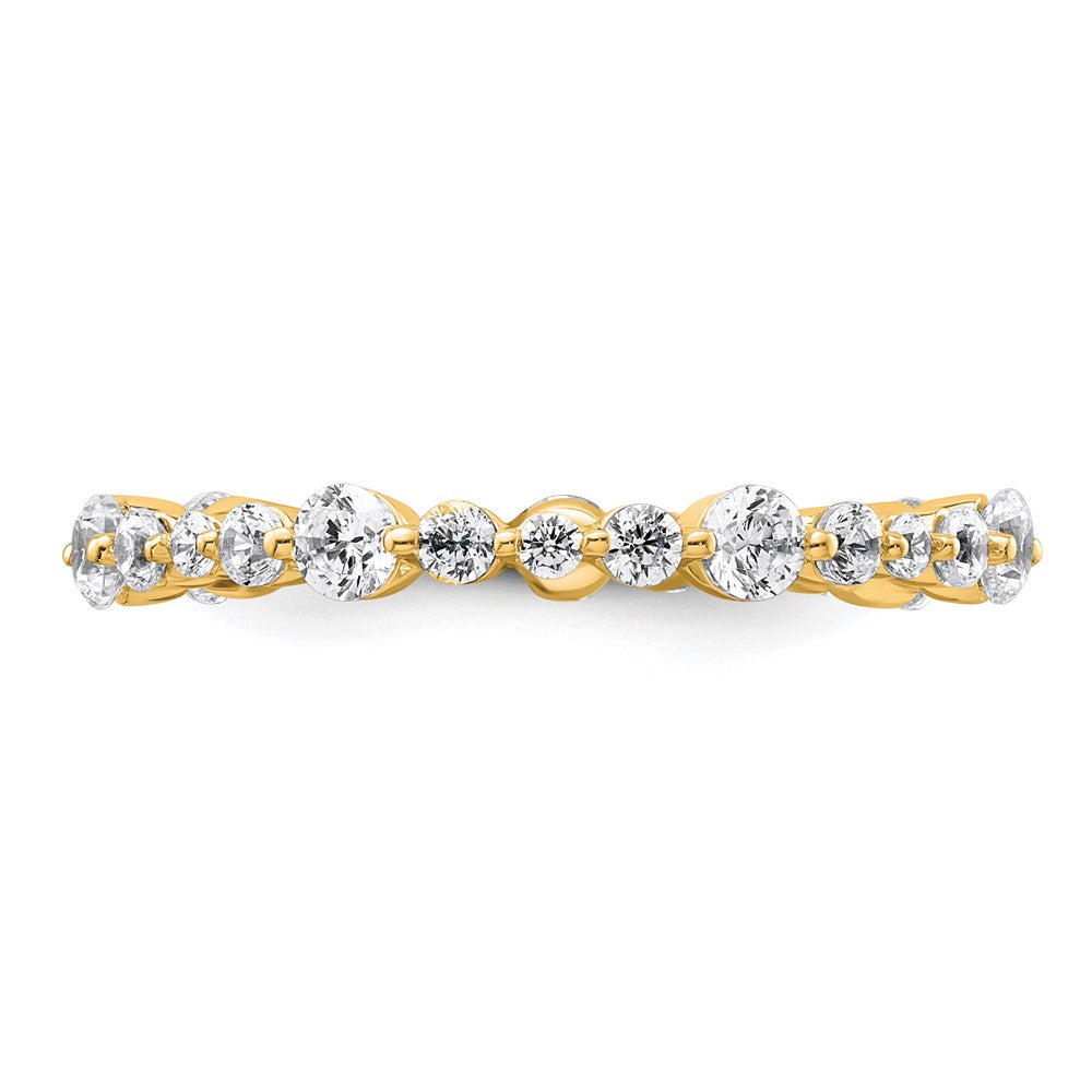 True Origin 14K Yellow Gold 1 carat Lab Grown Diamond VS+ F+ Size 7 Complete Eternity Band