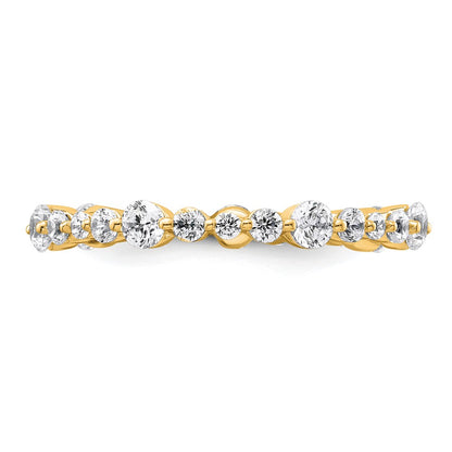 True Origin 14K Yellow Gold 1 carat Lab Grown Diamond VS+ F+ Size 7 Complete Eternity Band