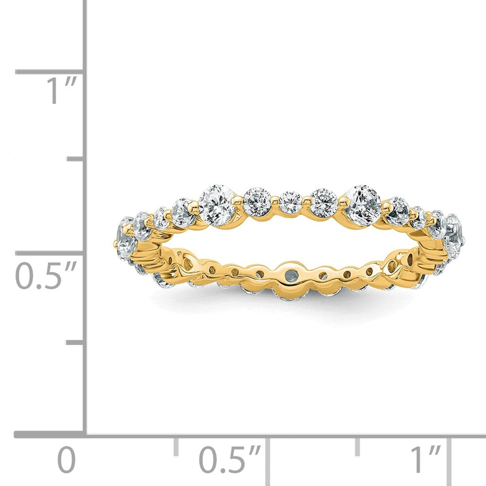 True Origin 14K Yellow Gold 1 carat Lab Grown Diamond VS+ F+ Size 7 Complete Eternity Band