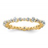 True Origin 14K Yellow Gold 1 carat Lab Grown Diamond VS+ F+ Size 7 Complete Eternity Band