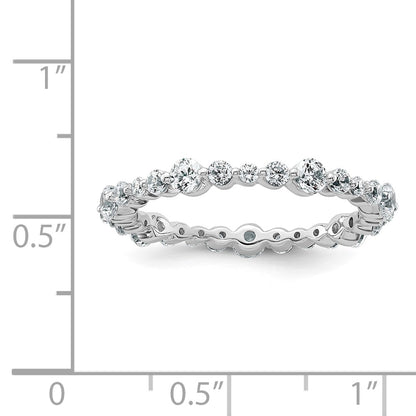 True Origin 14K White Gold 1 carat Lab Grown Diamond VS+ F+ Size 7 Complete Eternity Band