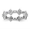 True Origin 14K White Gold 1 1/4 carat Lab Grown Diamond VS+ F+ Size 7 Complete Eternity Band