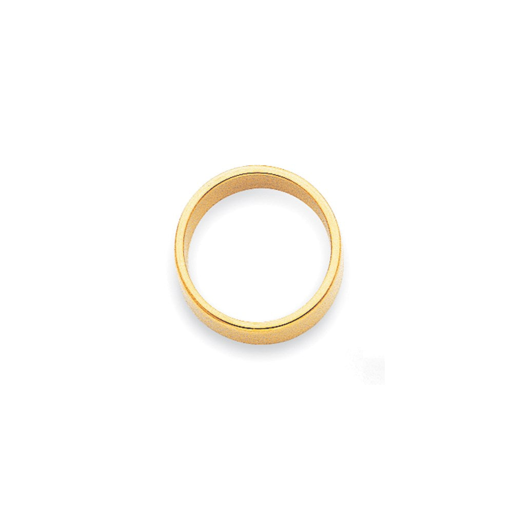 14k Yellow Gold 2mm Lightweight Flat Wedding Band Size 8