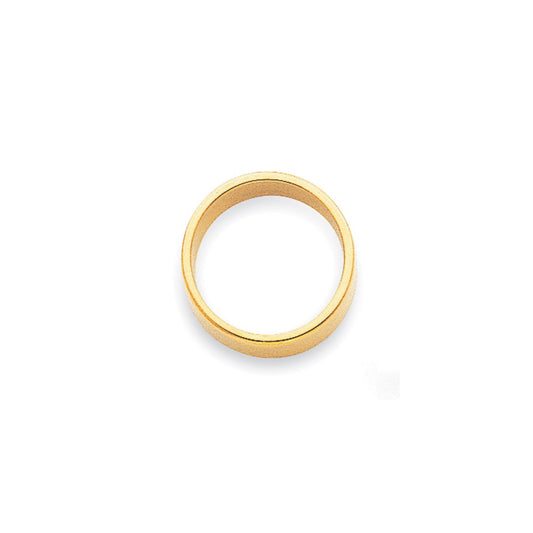 14k Yellow Gold 2mm Lightweight Flat Wedding Band Size 7