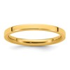 14k Yellow Gold 2mm Standard Weight Flat Comfort Fit Wedding Band Size 6