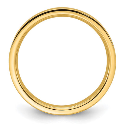 14k Yellow Gold 2.5mm Standard Weight Flat Comfort Fit Wedding Band Size 6