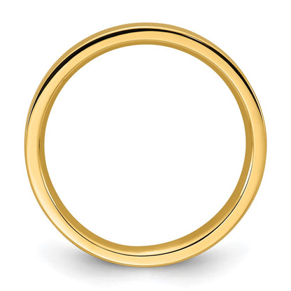 14k Yellow Gold 3mm Standard Weight Flat Comfort Fit Wedding Band Size 5.5