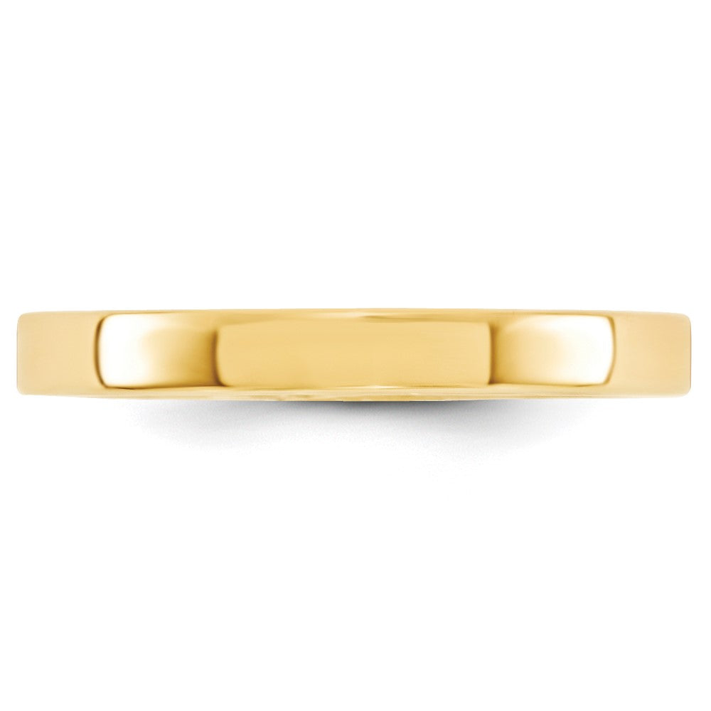 14k Yellow Gold 3mm Standard Weight Flat Comfort Fit Wedding Band Size 7
