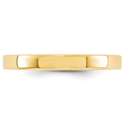 14k Yellow Gold 3mm Standard Weight Flat Comfort Fit Wedding Band Size 7