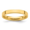 14k Yellow Gold 3mm Standard Weight Flat Comfort Fit Wedding Band Size 6.5