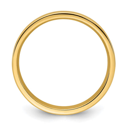 14k Yellow Gold 4mm Standard Weight Flat Comfort Fit Wedding Band Size 13