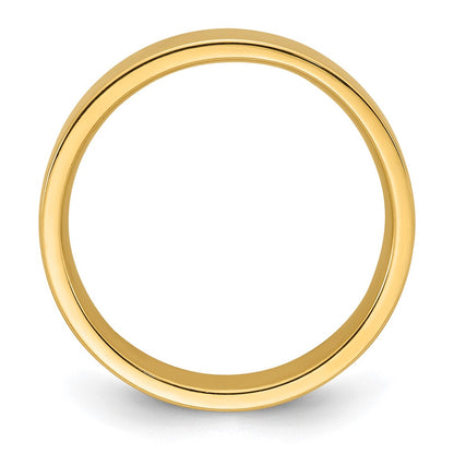 14k Yellow Gold 5mm Standard Weight Flat Comfort Fit Wedding Band Size 12.5