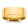 14k Yellow Gold 8mm Standard Weight Flat Comfort Fit Wedding Band Size 9