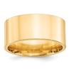 14k Yellow Gold 10mm Standard Weight Flat Comfort Fit Wedding Band Size 13