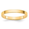 14k Yellow Gold 2mm Lightweight Flat Wedding Band Size 9