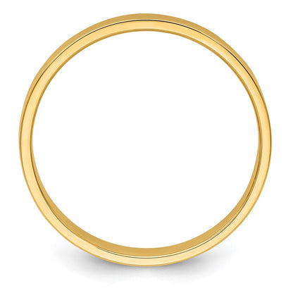 14k Yellow Gold 3mm Lightweight Flat Wedding Band Size 9