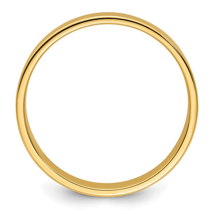 14k Yellow Gold 5mm Lightweight Flat Wedding Band Size 12.5