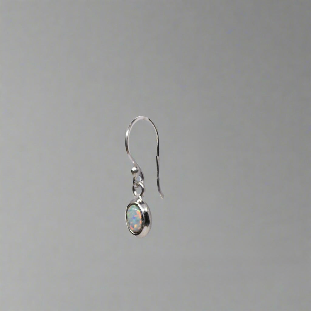 White Opal Earrings