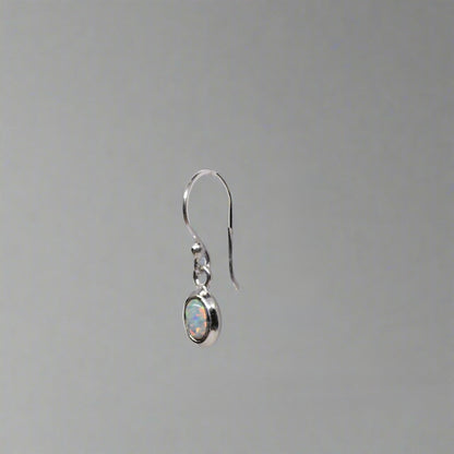 White Opal Earrings