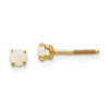 14k Madi K 3mm Round Opal Birthstone Screwback Post Earrings