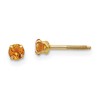 14k Madi K 3mm Round Citrine Birthstone  Screwback Post Earrings