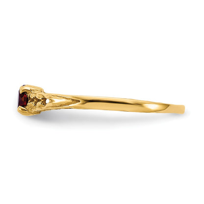 14k Madi K 3mm Garnet Birthstone Size 3 Baby / Childrens Ring