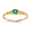 14k Madi K 3mm Emerald Birthstone Size 3 Baby / Childrens Ring