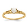 14k Madi K 3mm FW Cultured Pearl Birthstone Size 3 Baby / Childrens Ring