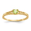 14k Madi K 3mm Peridot Birthstone Size 3 Baby / Childrens Ring