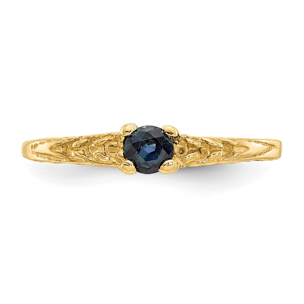 14k Madi K 3mm Sapphire Birthstone Size 3 Baby / Childrens Ring