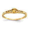 14k Madi K 3mm Citrine Birthstone Size 3 Baby / Childrens Ring