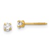 14k Madi K 3mm Round Imitation Spinel April Birthstone Screwback Post Earrings