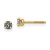 14k Madi K 3mm Round Imitation Alexandrite June Birthstone Screwback Post Earrings