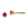 14k Madi K 3mm Round Imitation Ruby July Birthstone Screwback Post Earrings