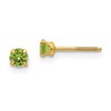 14k Madi K 3mm Round Imitation Peridot August Birthstone Screwback Post Earrings